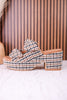 Put A Bow On It Black & Tan Houndstooth Platform Heels - Whiskey Skies - CORKYS FOOTWEAR