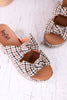 Put A Bow On It Black & Tan Houndstooth Platform Heels - Whiskey Skies - CORKYS FOOTWEAR