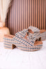 Put A Bow On It Black & Tan Houndstooth Platform Heels - Whiskey Skies - CORKYS FOOTWEAR