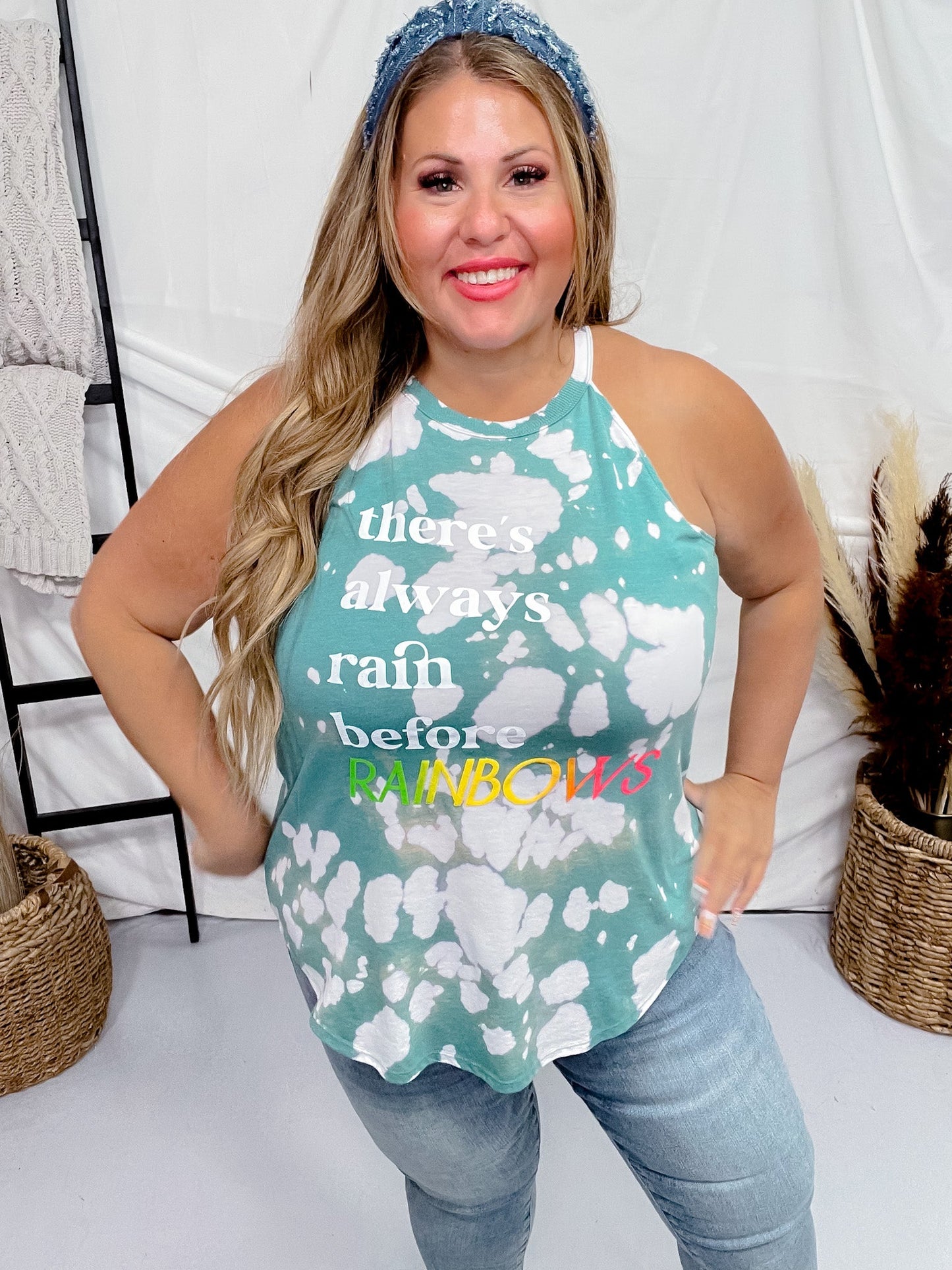 Rain Before Rainbows Bomba Tank Top - Whiskey Skies - Southern Bliss Company