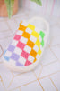 Rainbow Checker Slippers - Whiskey Skies - LIVING ROYAL