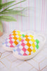 Rainbow Checker Slippers - Whiskey Skies - LIVING ROYAL