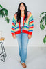 Rainbow Colorblock Cardigan - Whiskey Skies - DAVI & DANI
