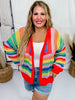Rainbow Colorblock Cardigan - Whiskey Skies - DAVI & DANI