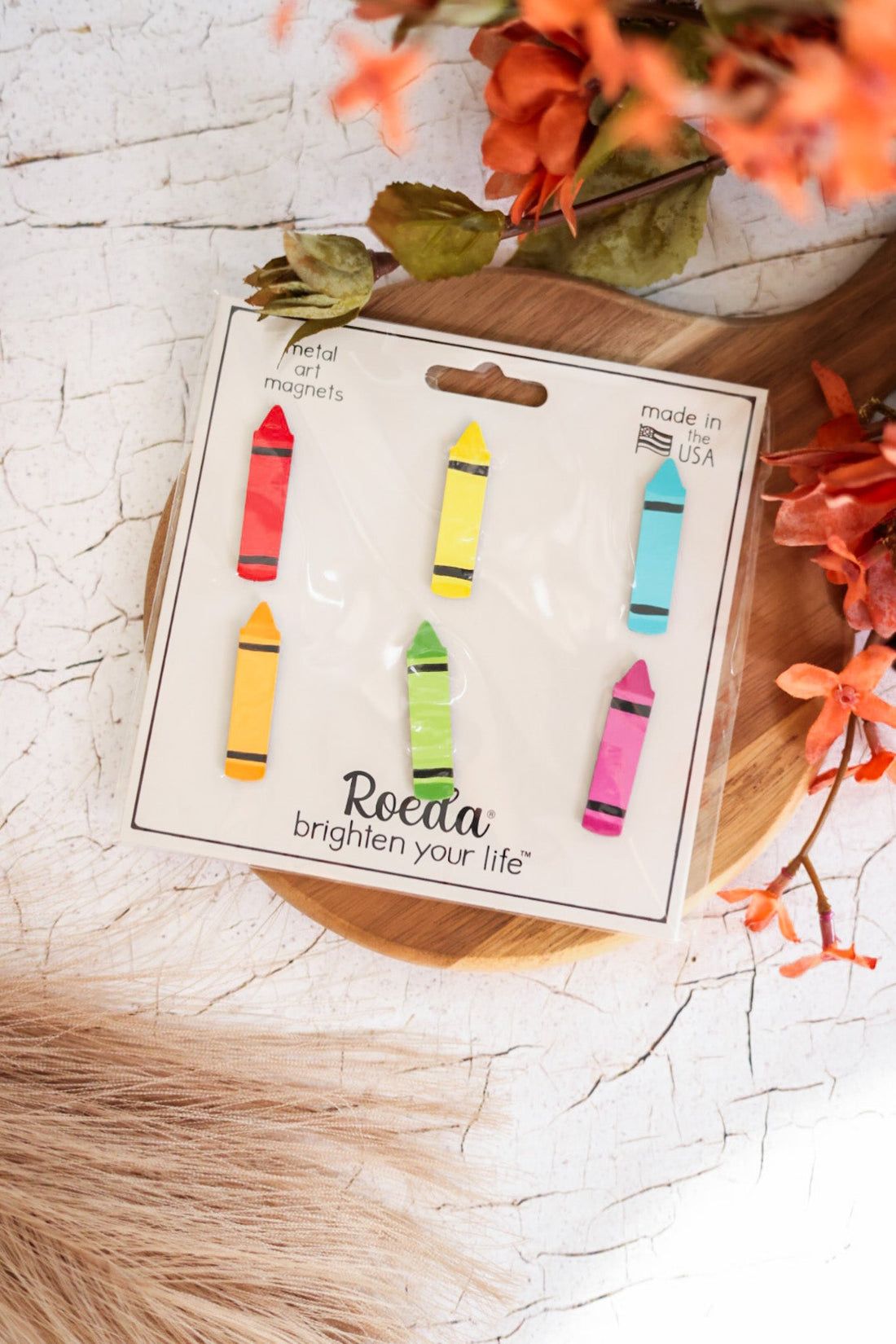 Rainbow Crayon Magnets S/6 - Whiskey Skies - ROEDA STUDIO