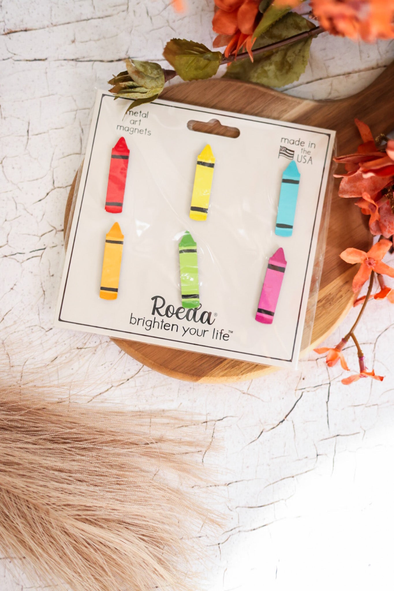 Rainbow Crayon Magnets S/6 - Whiskey Skies - ROEDA STUDIO