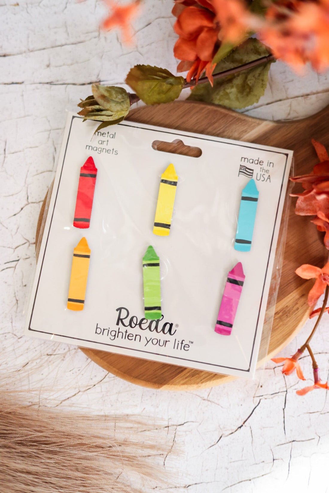 Rainbow Crayon Magnets S/6 - Whiskey Skies - ROEDA STUDIO