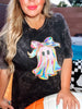 Rainbow Ghost Graphic Short Sleeve T-Shirt - Whiskey Skies - JOCO INK GRAPHIC APPAREL