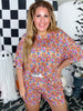 Rainbow Jack - O - Lantern Print Pajama Short And Shirt Set - Whiskey Skies - BIRD & CO