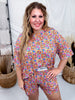 Rainbow Jack - O - Lantern Print Pajama Short And Shirt Set - Whiskey Skies - BIRD & CO