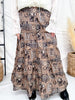 Ranch Rags Tiered Maxi Skirt With Western Print - Whiskey Skies - 2 FLY CO.