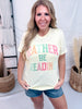 "Rather Be Reading" Pale Yellow Graphic Tee - Whiskey Skies - H+P WHOLESALE