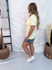 "Rather Be Reading" Pale Yellow Graphic Tee - Whiskey Skies - H+P WHOLESALE