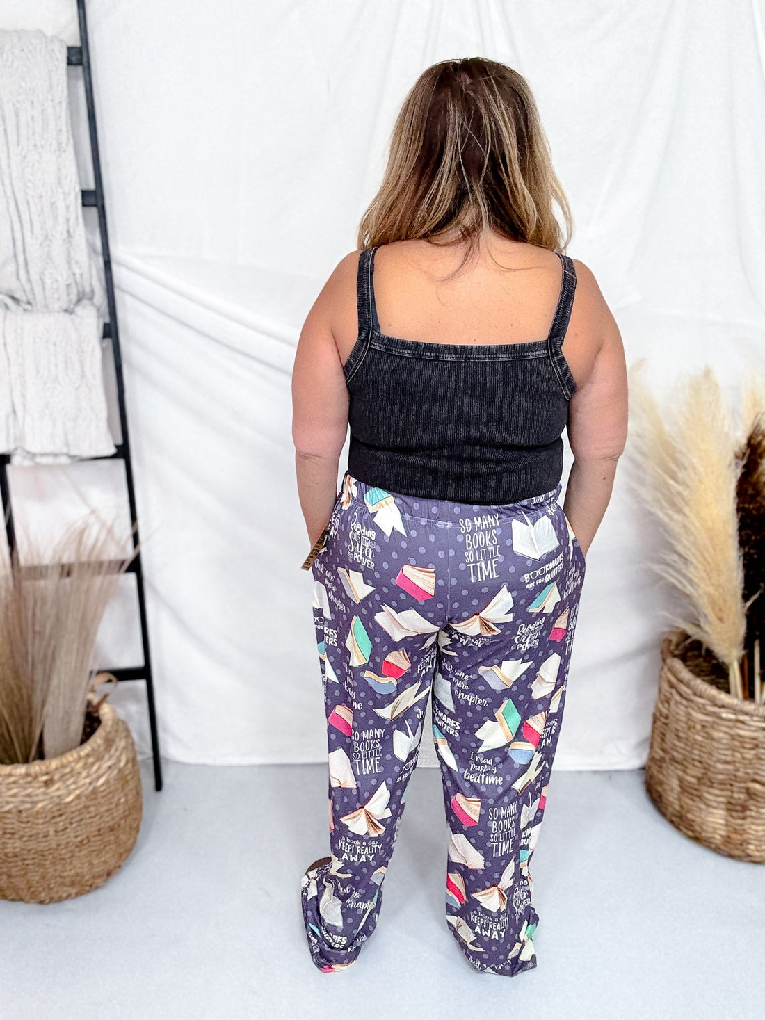 "Reading Is My Superpower" Book Inspired Loungewear Pants - Whiskey Skies - BRIEF INSANITY