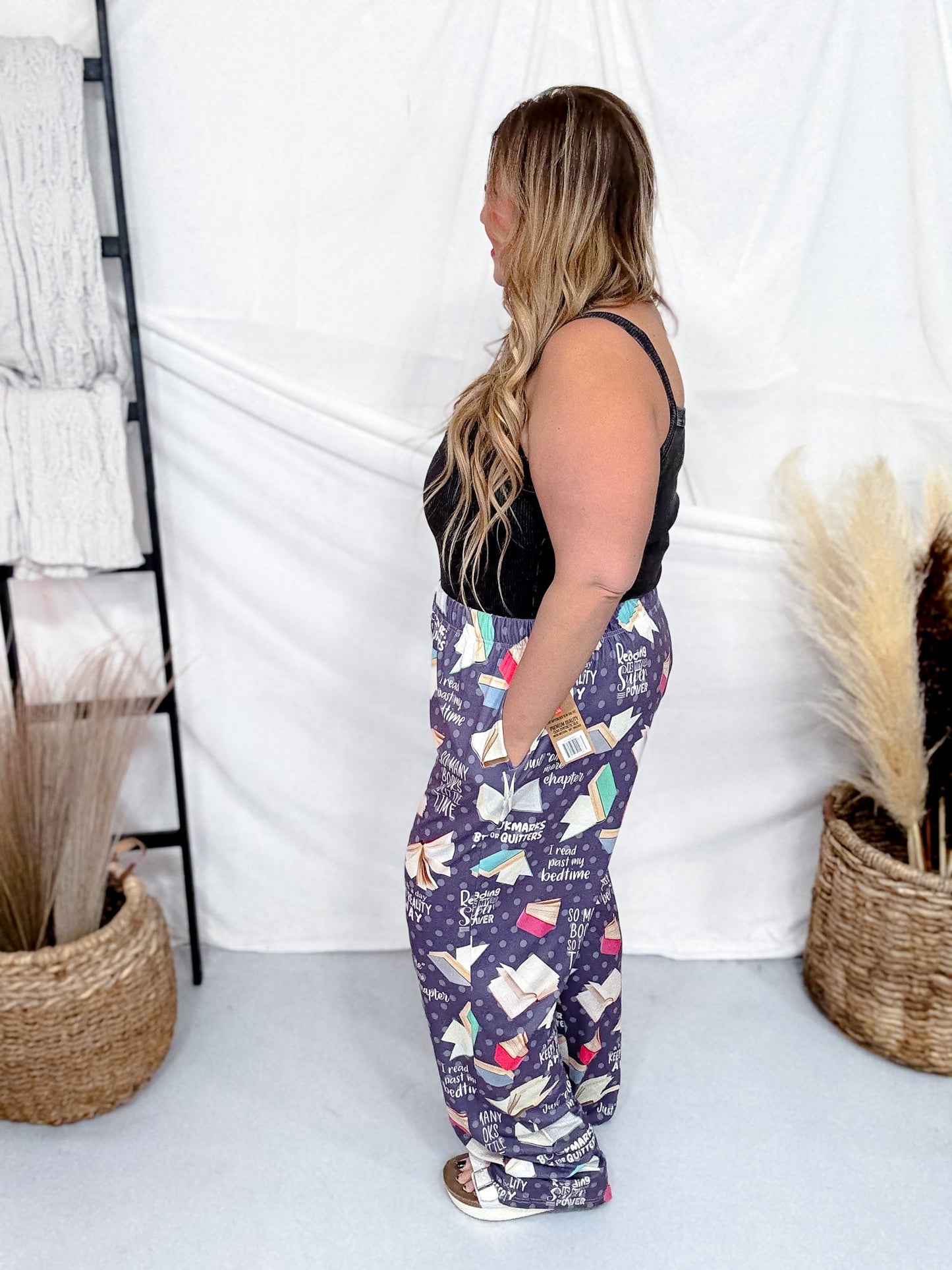 "Reading Is My Superpower" Book Inspired Loungewear Pants - Whiskey Skies - BRIEF INSANITY