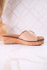 "Reality" Beige Crocodile Textured Sandals - Whiskey Skies - CORKYS FOOTWEAR