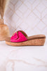 "Reality" Pink Crocodile Textured Sandals - Whiskey Skies - CORKYS FOOTWEAR