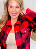 Red and Black Buffalo Plaid Shacket - Whiskey Skies - MICHELLE MAE