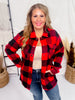 Red and Black Buffalo Plaid Shacket - Whiskey Skies - MICHELLE MAE