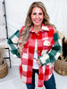 Red and Green Plaid Shacket with Chest Pocket - Whiskey Skies - DAVI & DANI
