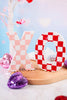 Red and Pink Checkered "XO" Wood Cutouts - Whiskey Skies - ADAMS & CO