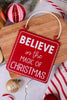 Red and White Christmas Sign Ornaments (3 Styles) - Whiskey Skies - MELROSE INTL