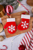 Red and White Snowflake Mitten Ornament - Whiskey Skies - MELROSE INTL