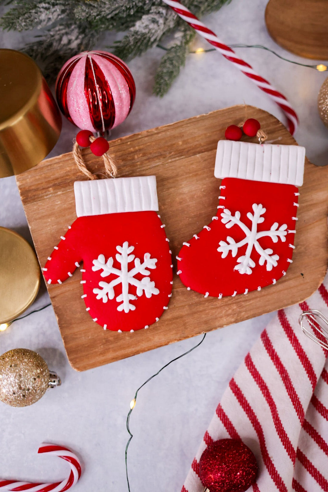 Red and White Snowflake Stocking Ornament - Whiskey Skies - MELROSE INTL