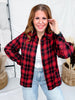Red & Black Long Sleeve Button Front Flannel - Whiskey Skies - HEIMISH