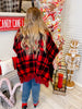 Red & Black Plaid Poncho - Whiskey Skies - KORI AMERICA