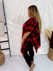 Red & Black Plaid Poncho - Whiskey Skies - KORI AMERICA