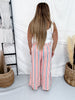 Red & Blue Striped Wide Leg Lounge Pants - Whiskey Skies - JADE BY JANE