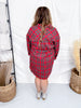 Red Flannel Shirt Dress - Whiskey Skies - SOUTHERN GRACE