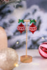Red Glitter Ornament W/ Bow Christmas Earrings - Whiskey Skies - PERIWINKLE BY BARLOW