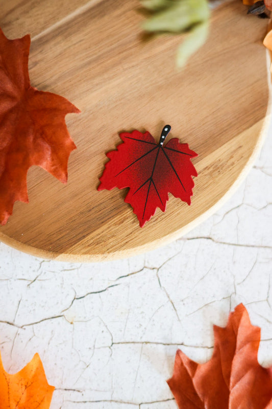 Red Maple Leaf Magnet - Whiskey Skies - ROEDA STUDIO