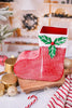 Red Metal Stocking With Holly Container - Whiskey Skies - SPECIAL T IMPORTS INC