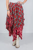 Red Plaid Asymmetrical Layered Skirt - Whiskey Skies - OLI & HALI