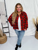 Red Plaid Button Front Jacket moo - Whiskey Skies - GEEGEE