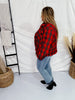 Red Plaid Button Front Jacket moo - Whiskey Skies - GEEGEE