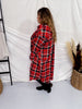 Red Plaid Long Sleeve Button Front Top - Whiskey Skies - WHITE BIRCH