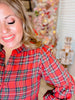 Red Plaid Long Sleeve Dress - Whiskey Skies - SHE + SKY