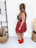 Red Plaid Shirred Puff Skirt With Belt - Whiskey Skies - SWEET GENERIS