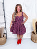 Red Plaid Sleeveless Dress With Bubble Hem - Whiskey Skies - ODDI