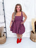 Red Plaid Sleeveless Dress With Bubble Hem - Whiskey Skies - ODDI