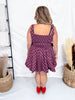 Red Plaid Sleeveless Dress With Bubble Hem - Whiskey Skies - ODDI