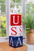 Red, White, & Blue "USA" Metal Box Stack - Whiskey Skies - SPECIAL T IMPORTS INC