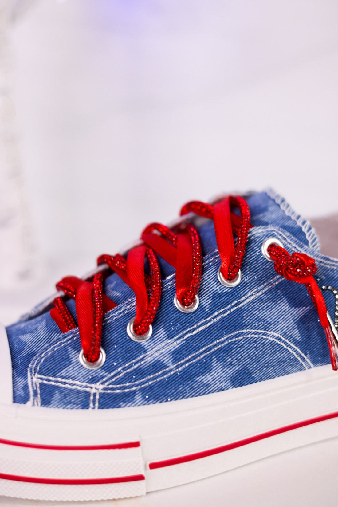 Red, White, & Blue USA Sneakers - Whiskey Skies - VERY G