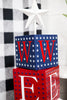 Red White & Blue "Welcome" Metal Box Stack - Whiskey Skies - SPECIAL T IMPORTS INC