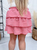Red & White Ruffle Tiered Gingham Skort - Whiskey Skies - SOUTHERN GRACE
