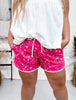 Regular Length Pink Bandana Babe Drawstring Shorts - Whiskey Skies - STERLING KREEK